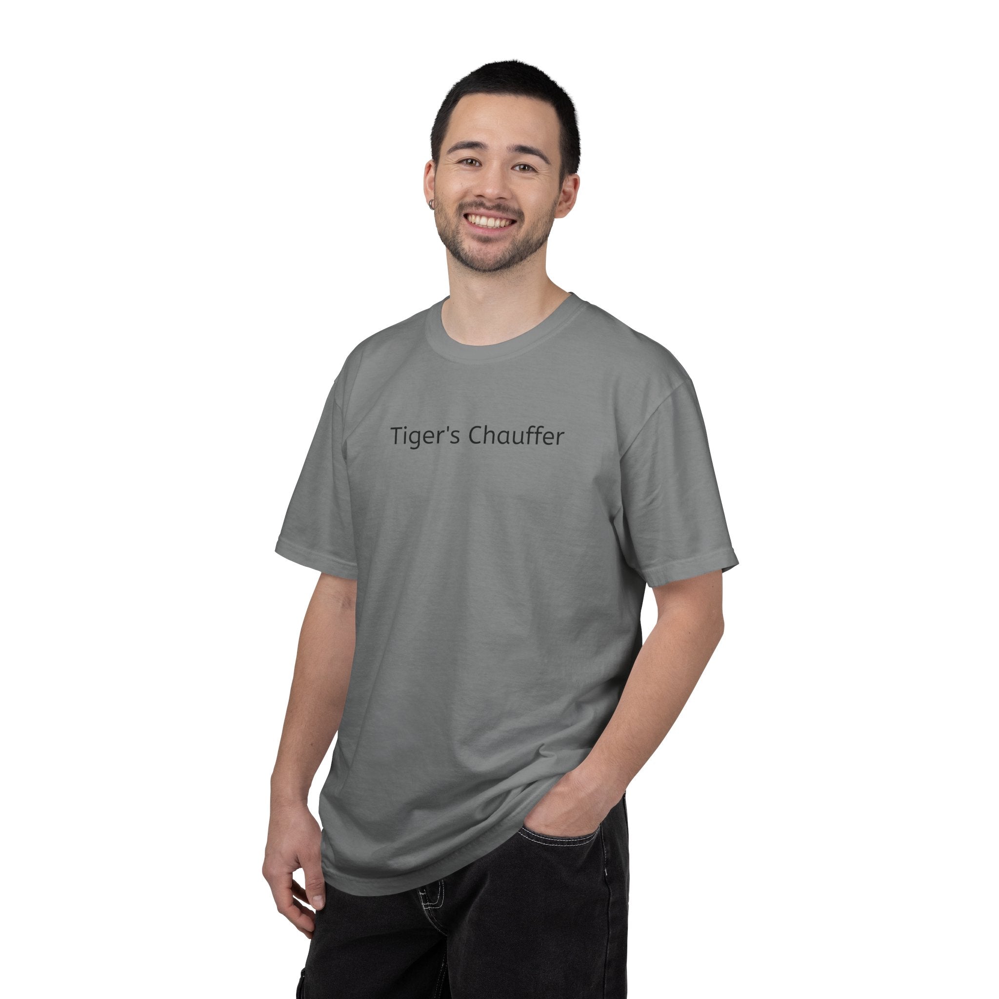 Tiger's Chauffer T-Shirt — Minimalist Text Tee