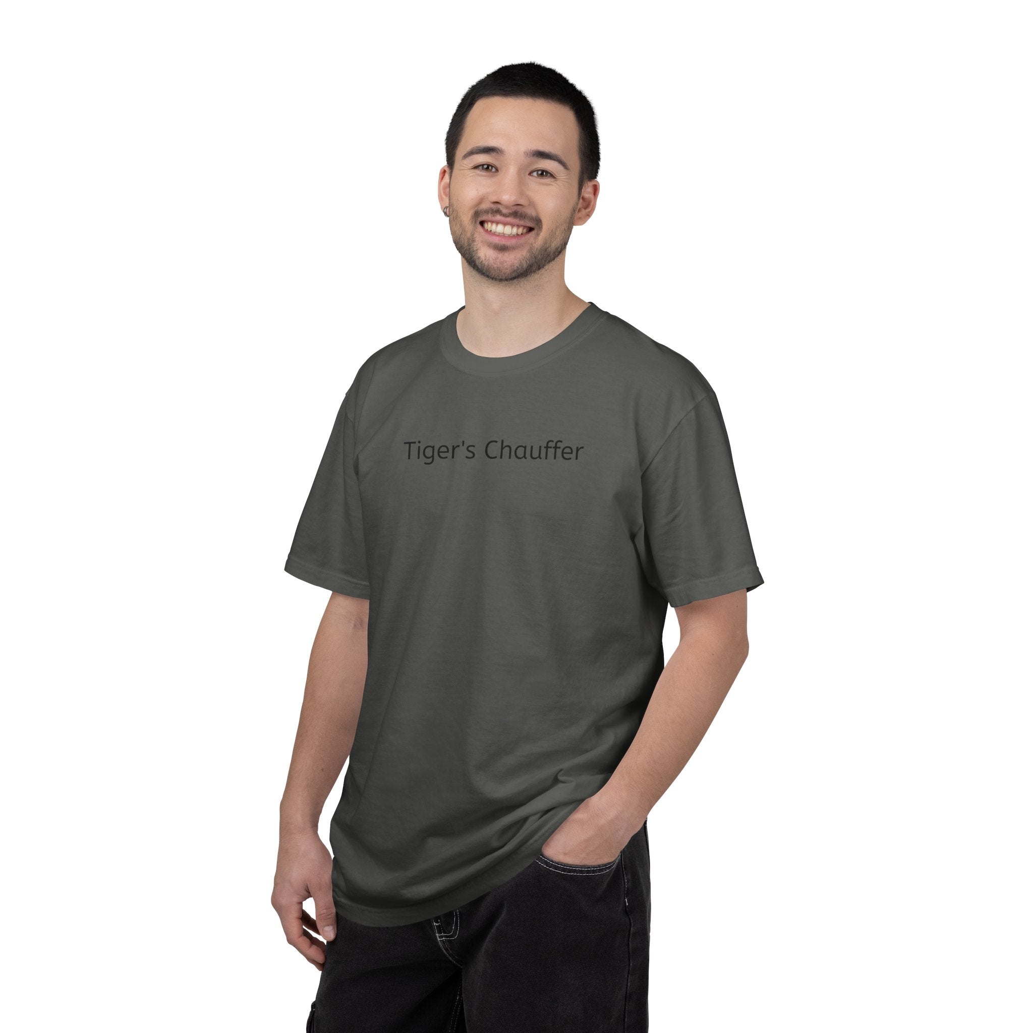 Tiger's Chauffer T-Shirt — Minimalist Text Tee